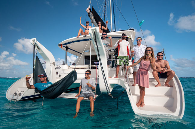 Big Catamaran kite cruise with guest