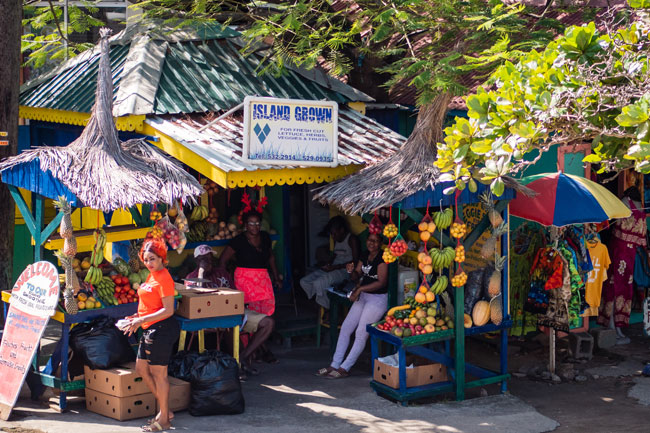 Local market in Union Island Clifton